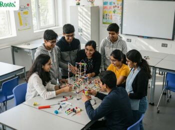 Children using digital tools for cultural learning in remote India