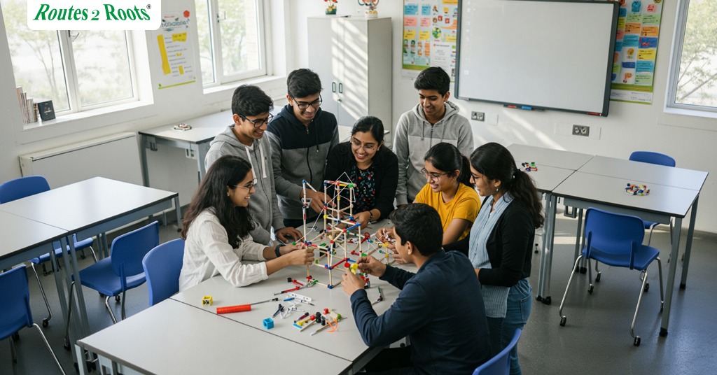 Children using digital tools for cultural learning in remote India